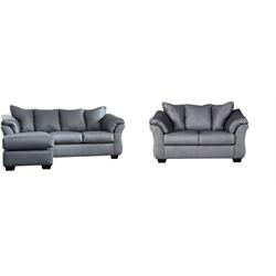 DARCY STEEL LOVESEAT-SOFA CHAISE 7500918-7500935 Image